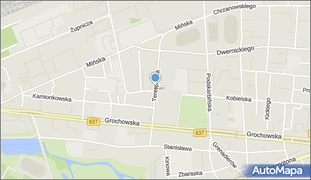 Warszawa, Terespolska, mapa Warszawy