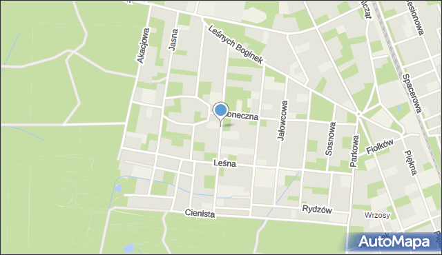 Zalesie Górne, Tęczowa, mapa Zalesie Górne