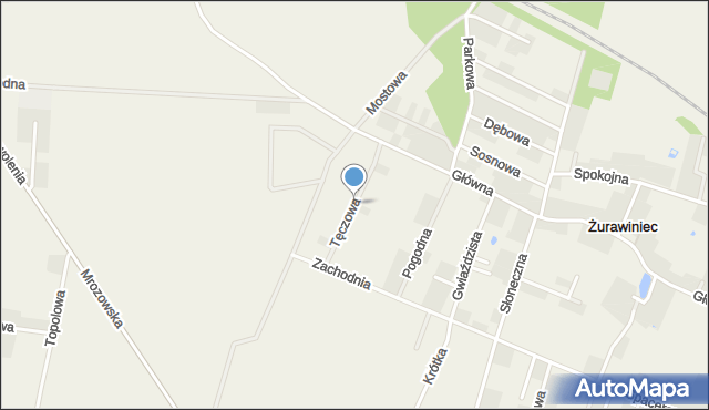 Żurawiniec gmina Miękinia, Tęczowa, mapa Żurawiniec gmina Miękinia