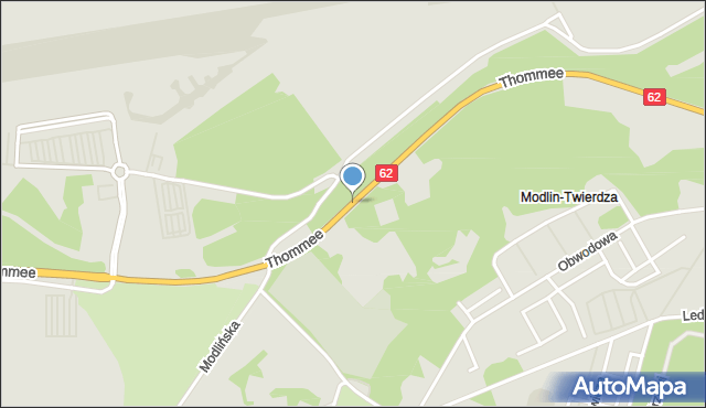 Nowy Dwór Mazowiecki, Thommee Wiktora, gen., mapa Nowy Dwór Mazowiecki