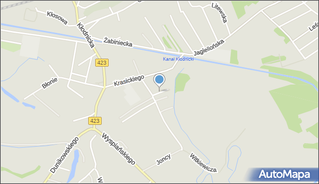 Kędzierzyn-Koźle, Tischnera Józefa, ks. prof., mapa Kędzierzyna-Koźle