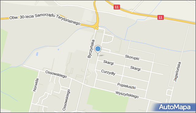 Kluczbork, Tischnera Józefa, ks. prof., mapa Kluczbork