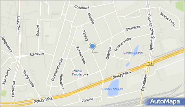 Warszawa, Tkaczy, mapa Warszawy