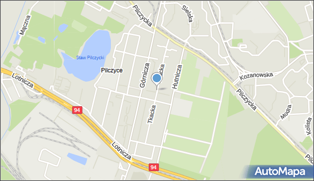 Wrocław, Tkacka, mapa Wrocławia