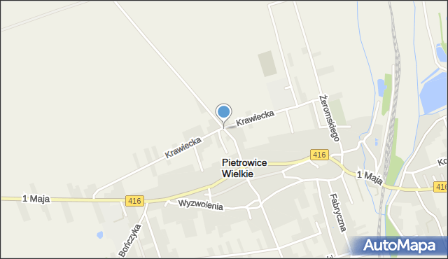 Pietrowice Wielkie, Tłustomostka, mapa Pietrowice Wielkie