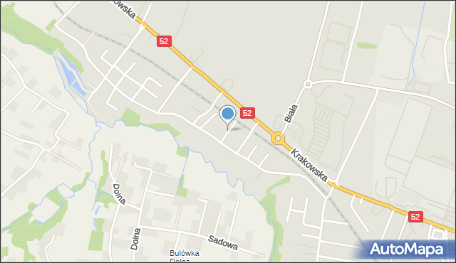 Andrychów, Topolowa, mapa Andrychów