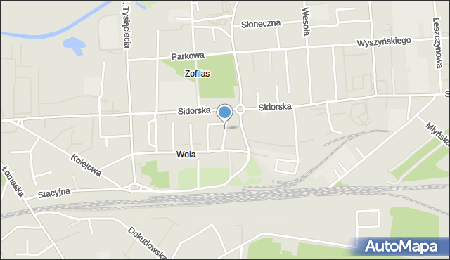 Biała Podlaska, Torowa, mapa Białej Podlaskiej