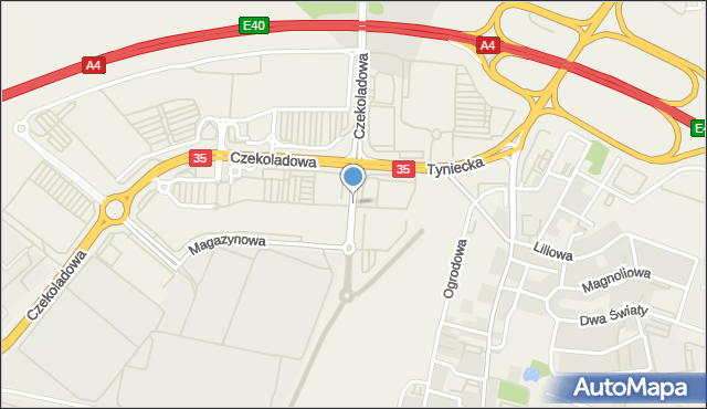 Bielany Wrocławskie, Towarowa, mapa Bielany Wrocławskie