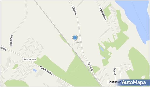 Boszkowo, Topolowa, mapa Boszkowo