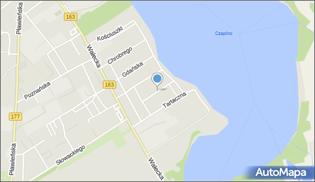 Czaplinek powiat drawski, Toruńska, mapa Czaplinek powiat drawski