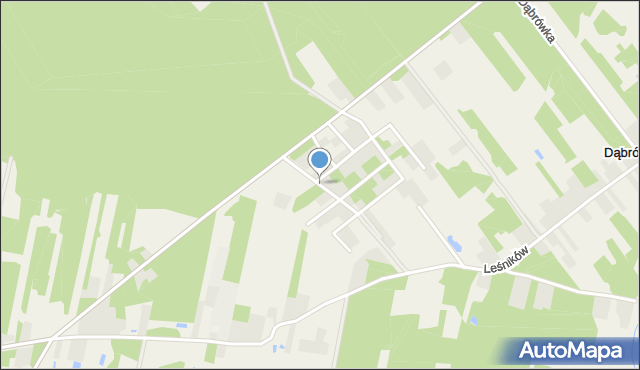 Dąbrówka gmina Radomsko, Topolowa, mapa Dąbrówka gmina Radomsko