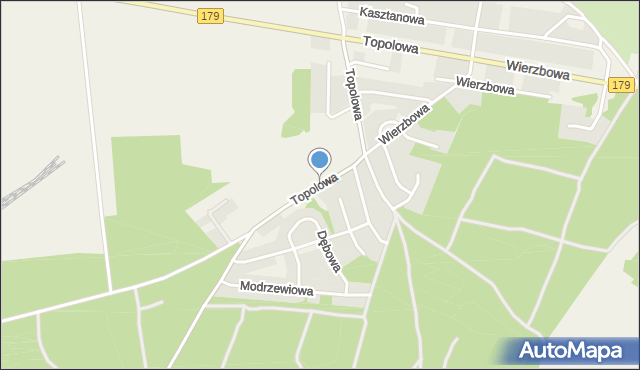 Dolaszewo, Topolowa, mapa Dolaszewo