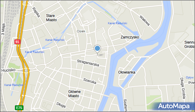 Gdańsk, Tobiasza, mapa Gdańska