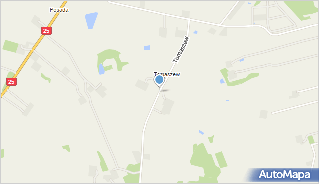 Główiew, Tomaszew, mapa Główiew