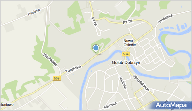 Golub-Dobrzyń, Toruńska, mapa Golub-Dobrzyń