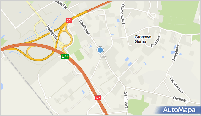 Gronowo Górne, Topazowa, mapa Gronowo Górne