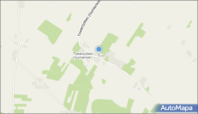 Gumienice gmina Pierzchnica, Towarzystwo (Gumienice), mapa Gumienice gmina Pierzchnica