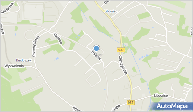 Jastrzębie-Zdrój, Torowa, mapa Jastrzębie-Zdrój