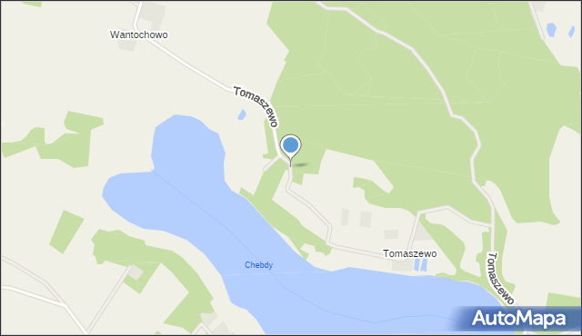 Kalisz gmina Dziemiany, Tomaszewo, mapa Kalisz gmina Dziemiany