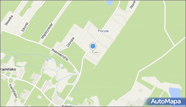 Kamińsko gmina Murowana Goślina, Topolowa, mapa Kamińsko gmina Murowana Goślina