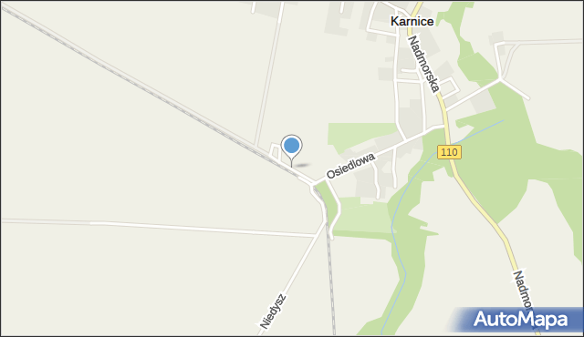 Karnice powiat gryficki, Torowa, mapa Karnice powiat gryficki