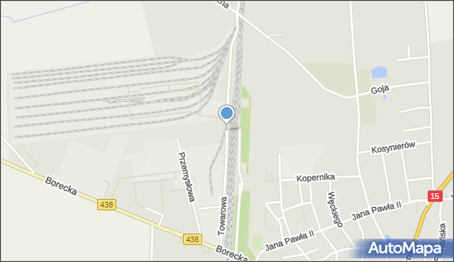 Koźmin Wielkopolski, Towarowa, mapa Koźmin Wielkopolski