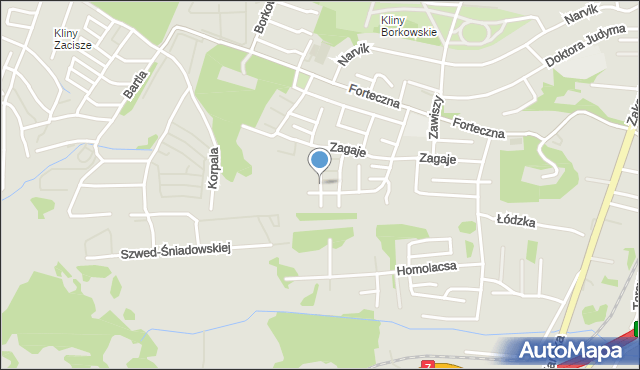 Kraków, Tochowicza Leona, mapa Krakowa