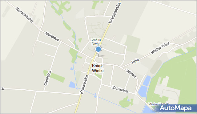 Książ Wielki, Toporczyków, mapa Książ Wielki