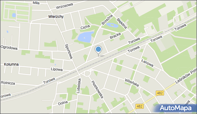 Łask, Torowa, mapa Łask