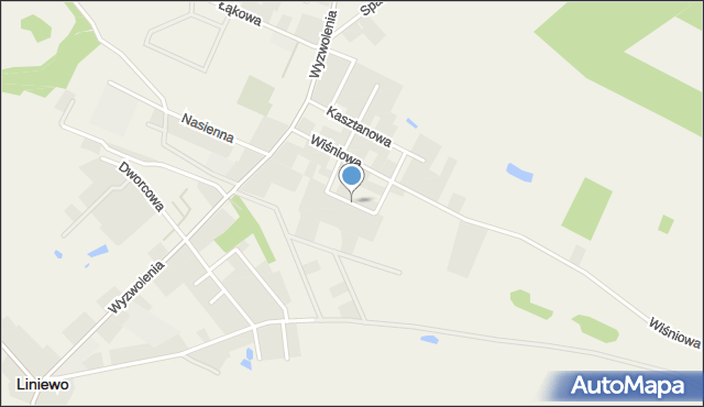 Liniewo, Topolowa, mapa Liniewo