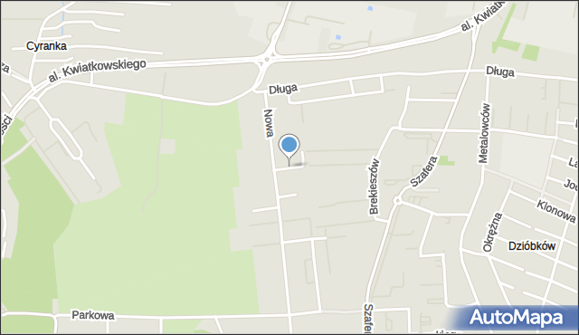 Mielec, Topolowa, mapa Mielca