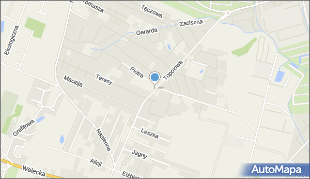 Mierzyn gmina Dobra (Szczecińska), Topolowa, mapa Mierzyn gmina Dobra (Szczecińska)