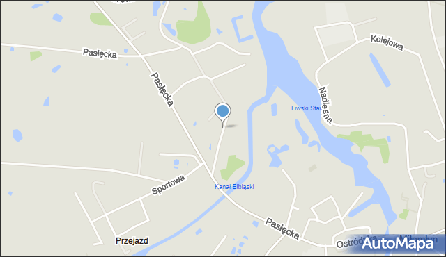 Miłomłyn, Topolowa, mapa Miłomłyn