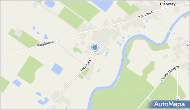 Młyniec Pierwszy, Toruńska, mapa Młyniec Pierwszy