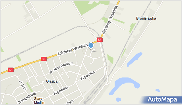 Nowy Dwór Mazowiecki, Topolowa, mapa Nowy Dwór Mazowiecki