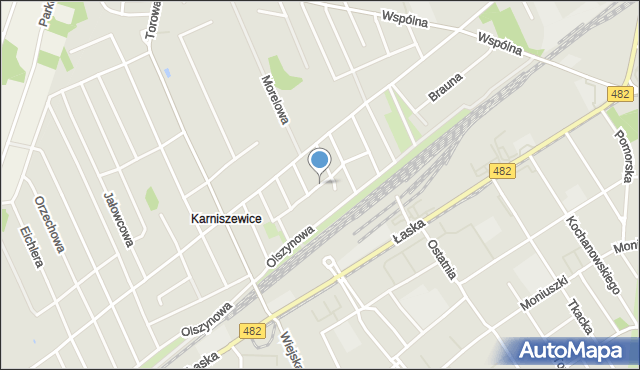 Pabianice, Topolowa, mapa Pabianic