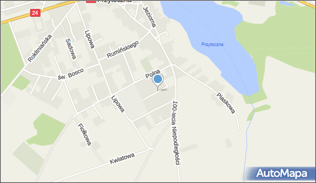 Przytoczna, Topolowa, mapa Przytoczna