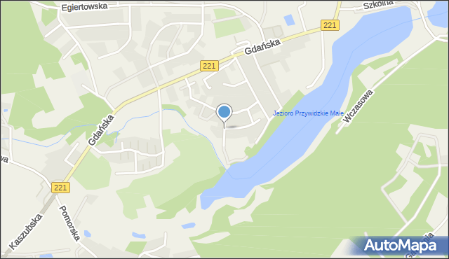 Przywidz powiat gdański, Topolowa, mapa Przywidz powiat gdański