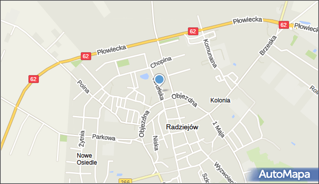 Radziejów, Toruńska, mapa Radziejów