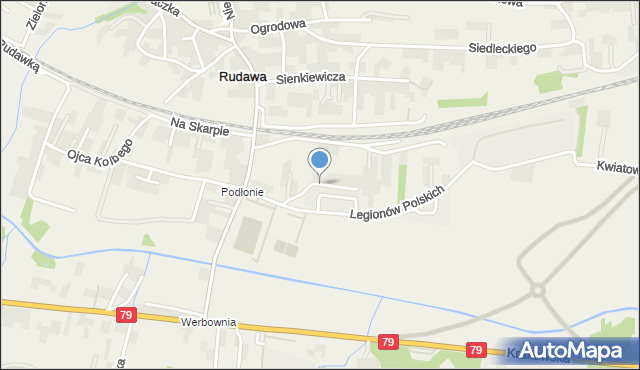 Rudawa gmina Zabierzów, Topolowa, mapa Rudawa gmina Zabierzów