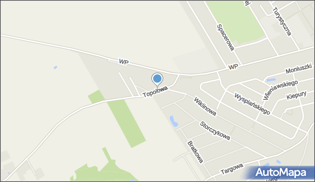 Sępólno Krajeńskie, Topolowa, mapa Sępólno Krajeńskie