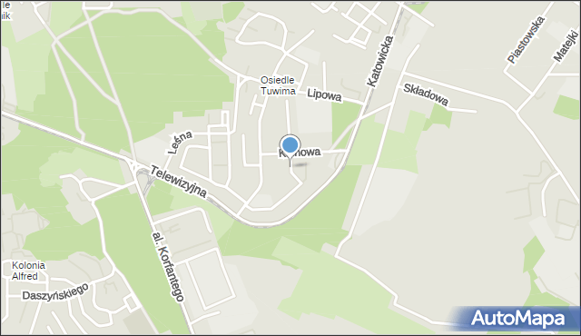 Siemianowice Śląskie, Topolowa, mapa Siemianowice Śląskie