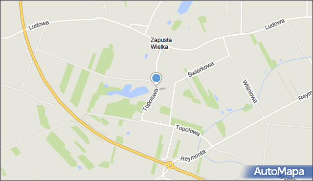 Sieradz, Topolowa, mapa Sieradz