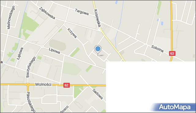 Sokołów Podlaski, Topolowa, mapa Sokołów Podlaski