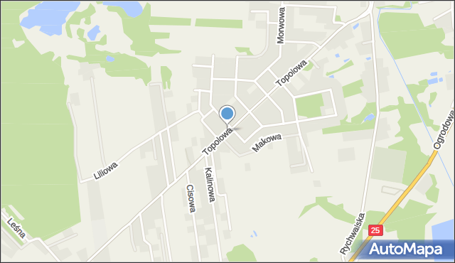 Stare Miasto powiat koniński, Topolowa, mapa Stare Miasto powiat koniński