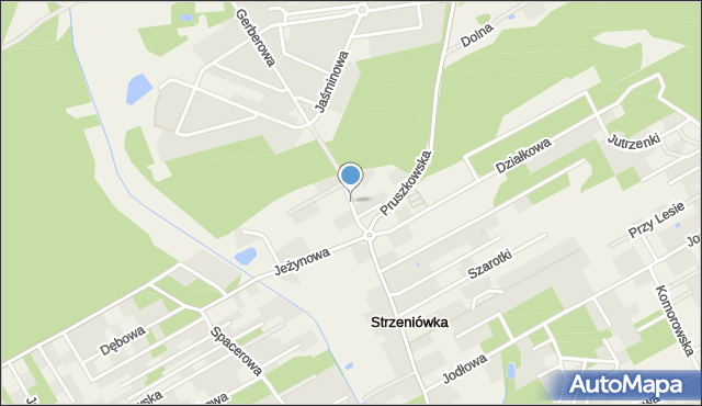 Strzeniówka, Topolowa, mapa Strzeniówka