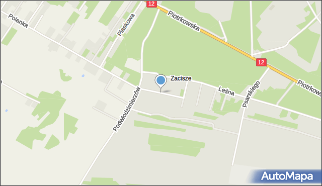 Sulejów powiat piotrkowski, Topolowa, mapa Sulejów powiat piotrkowski