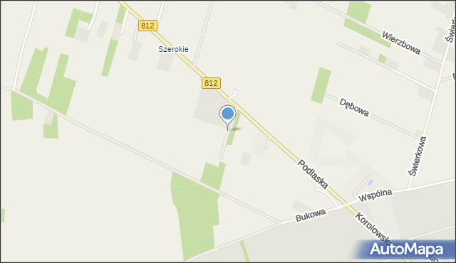 Suszno, Topolowa, mapa Suszno