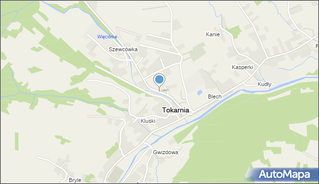 Tokarnia powiat myślenicki, Tokarnia, mapa Tokarnia powiat myślenicki