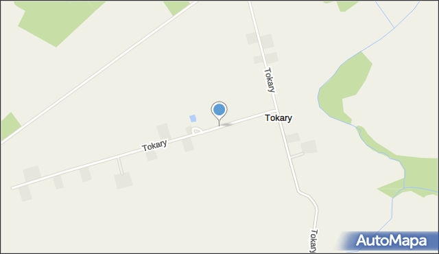 Tokary gmina Sławno, Tokary, mapa Tokary gmina Sławno